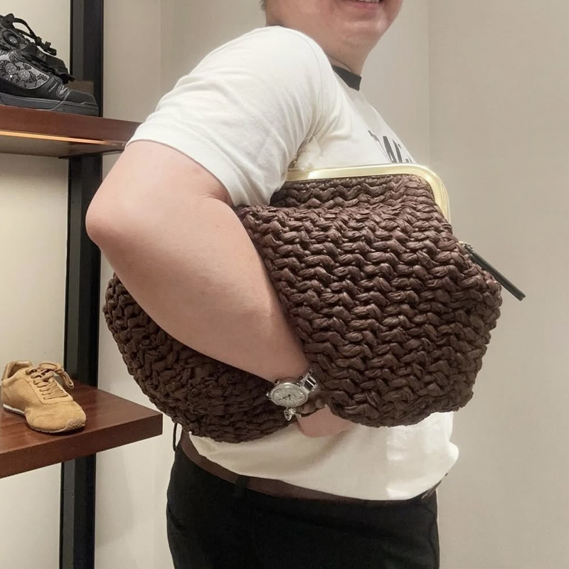 Hand-Woven Kisslock Frame Shou - огляд і ціна Crochet Bag Raffia
