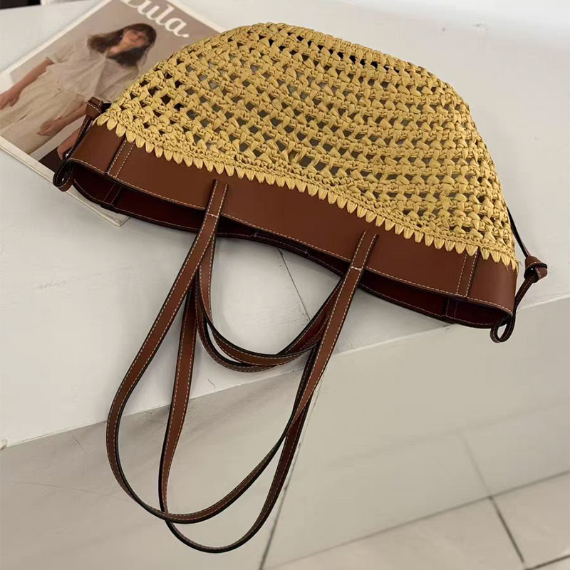 Luxury Raffia Straw Tote Bag,F - огляд і ціна Crochet Bag Raffia